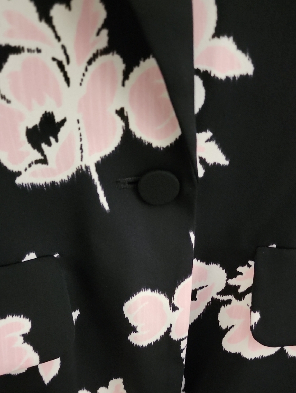 Cinq à Sept NWT Floral Blazer Size 2 Black Pink Tailored Jacket - Picture 4 of 13